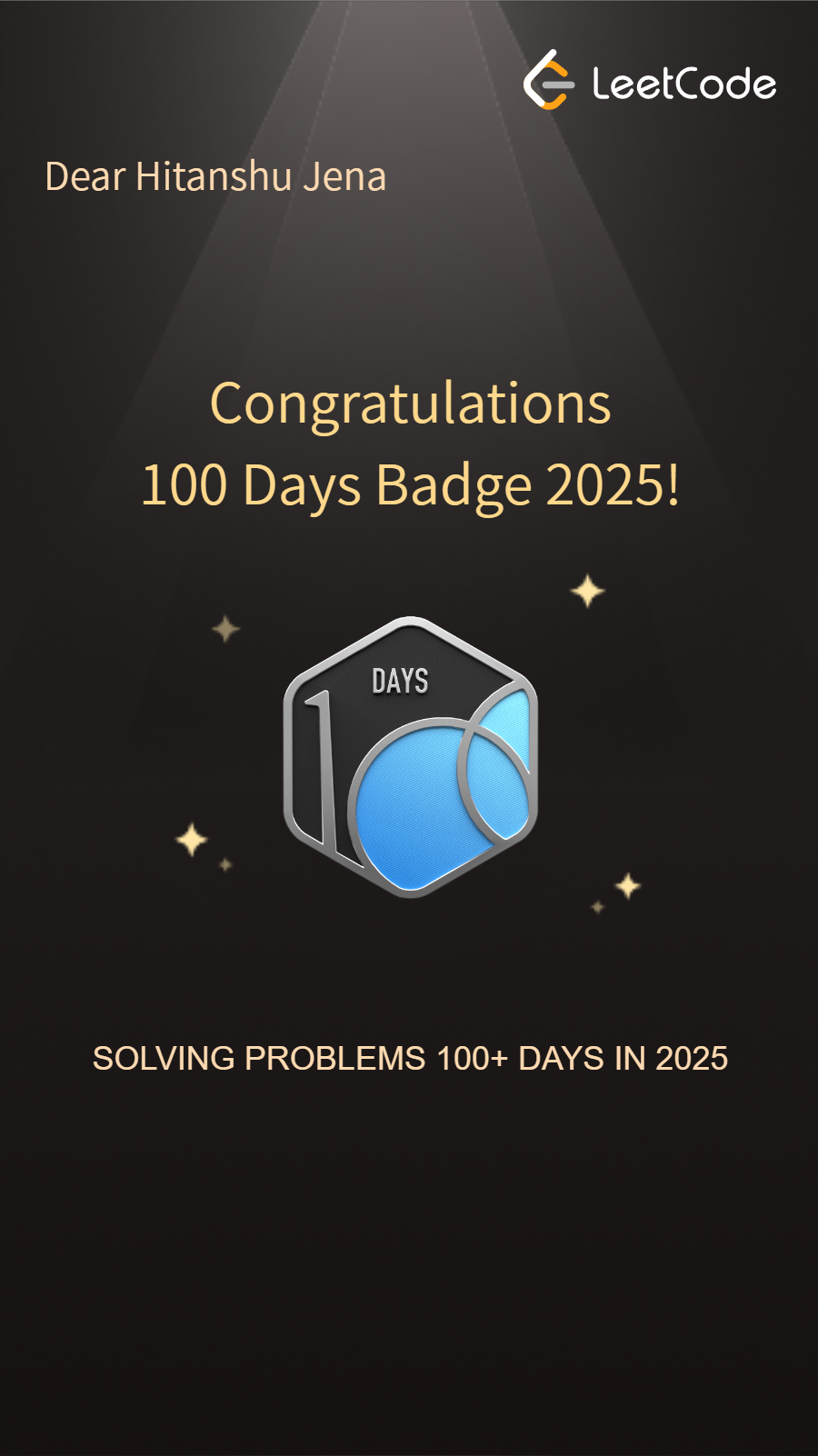 100 Days Badge